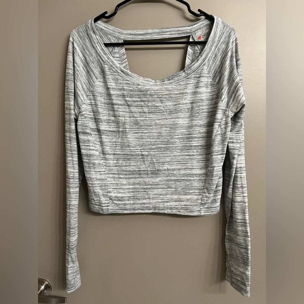 Zella Long Sleeve Open Back Top